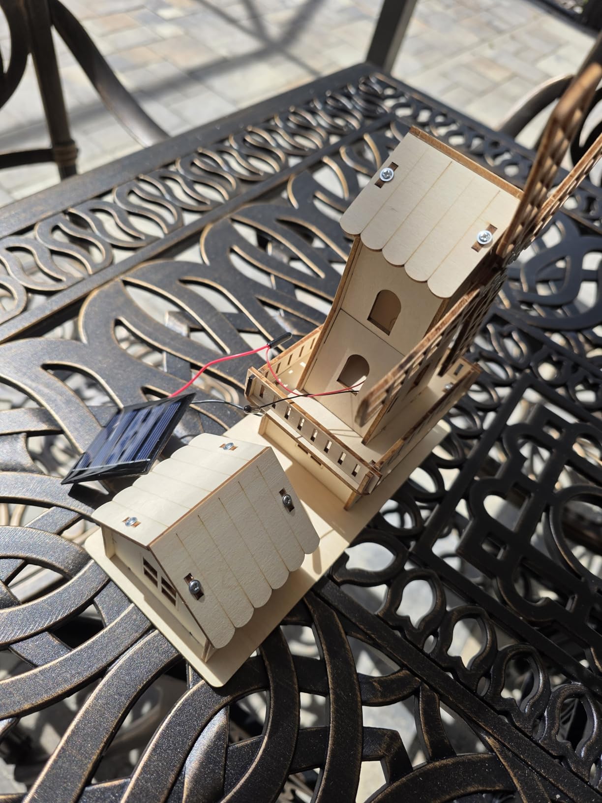 Solar‑Powered 3D Wooden Puzzle Kit,DIY Dutch Windmill House Model Building Toy,STEM Educational Science Craft for Kids 8‑15 and Adults,Hands‑On Creative Project,Made of Basswood,Safe and Sturdy customer photo 2