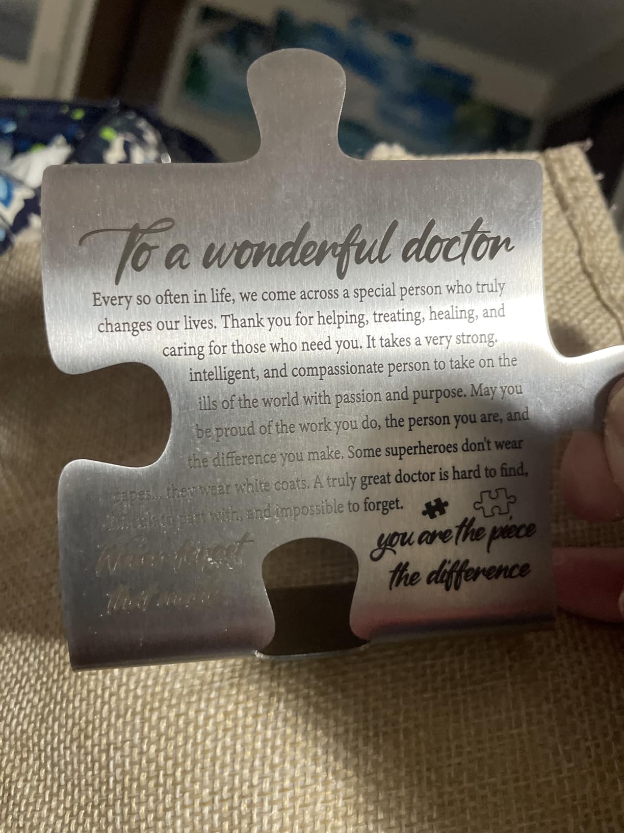 Doctor Gift, Doctor Appreciation Plaque, Physician Desk Decor | Thank You Gifts for Doctor, Retirement Gift, White Coat Ceremony, Medical Graduation, Surgeon Gift, Healthcare Professional customer photo 2