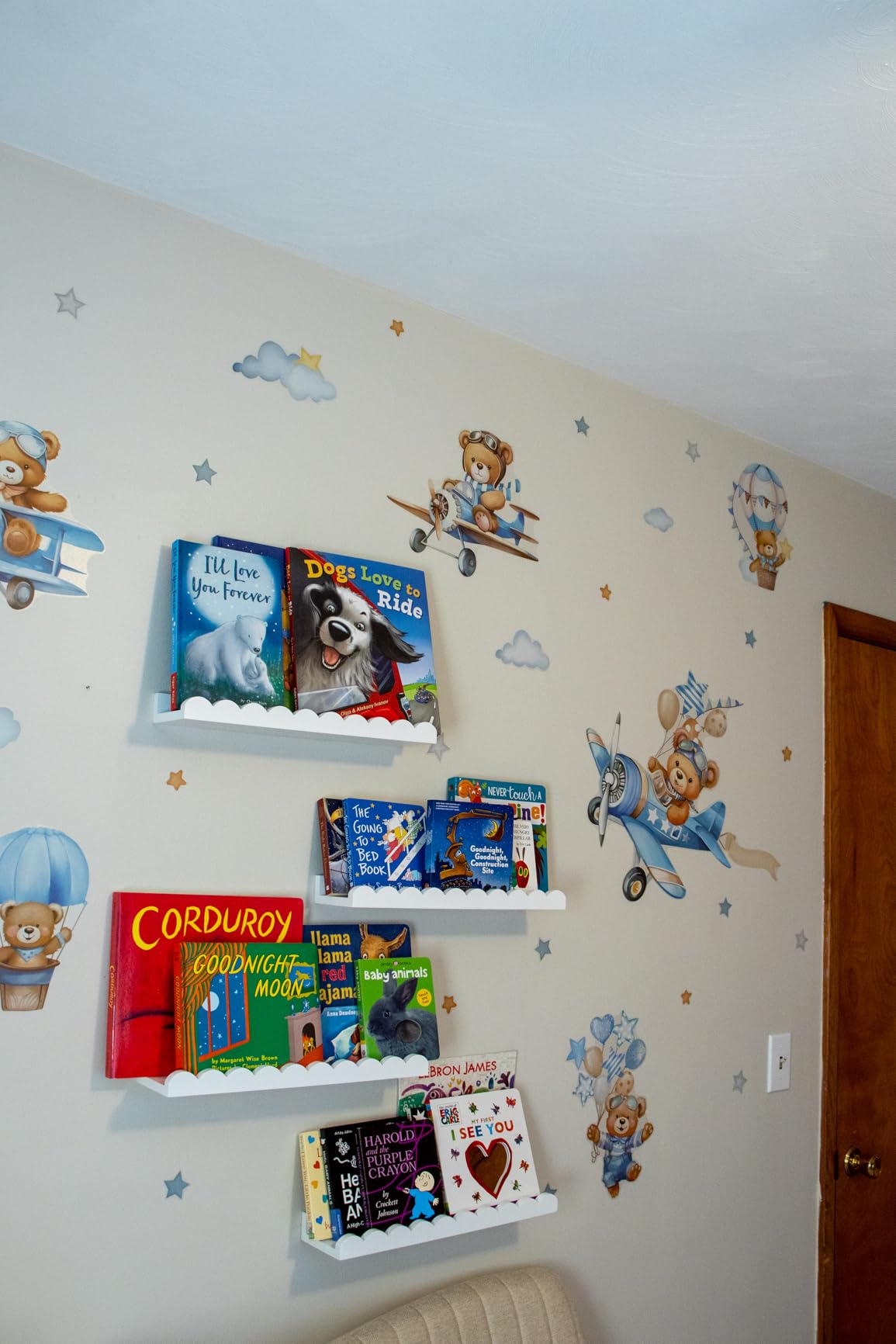 4-Pack Scalloped Shelves, Nursery Shelves, Floating Book Shelves for Wall customer photo 2