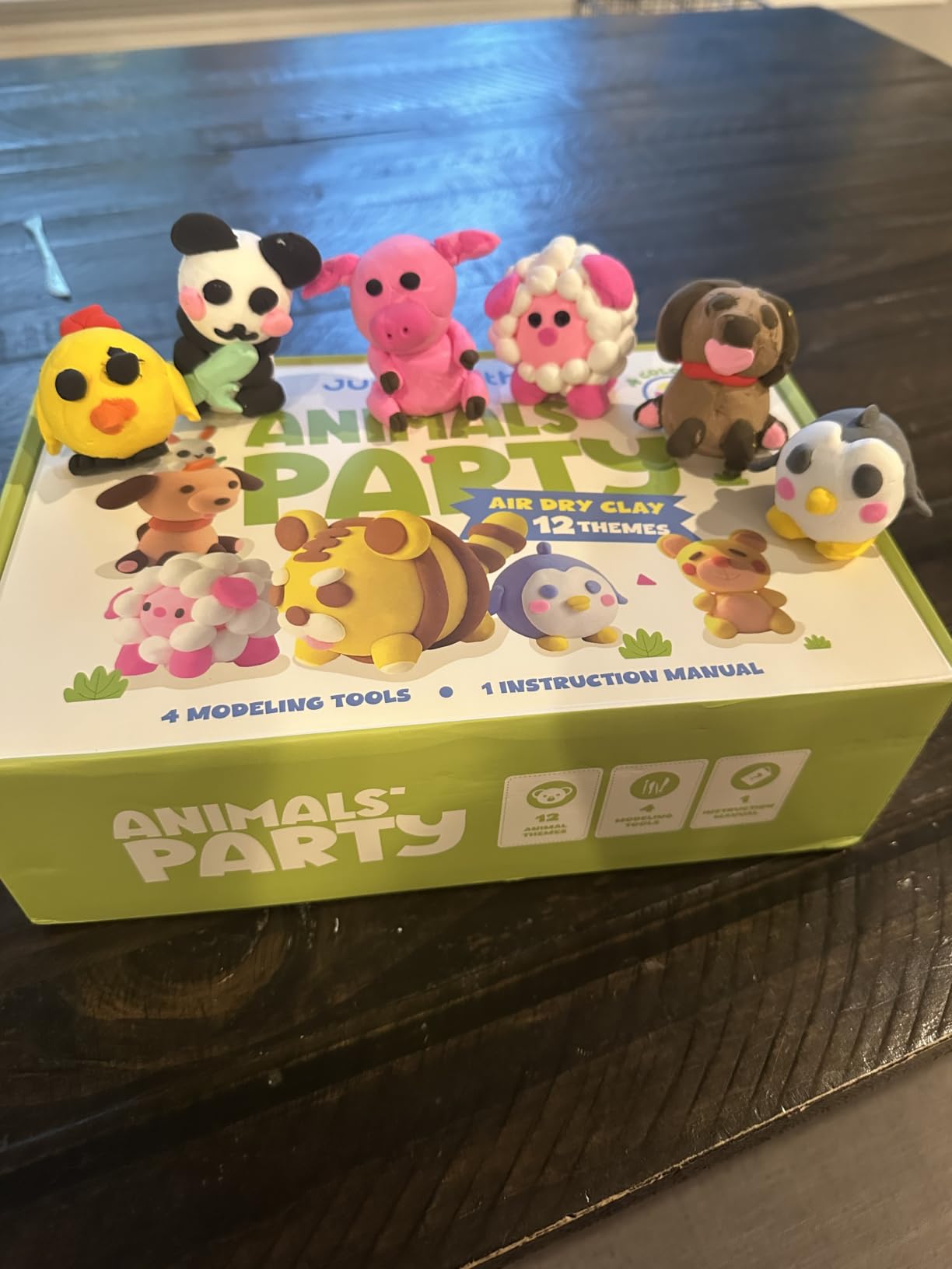JUPITEARTH Air Dry Clay for Kids, 12 Animals Theme Party Modeling Clay Set customer photo 1