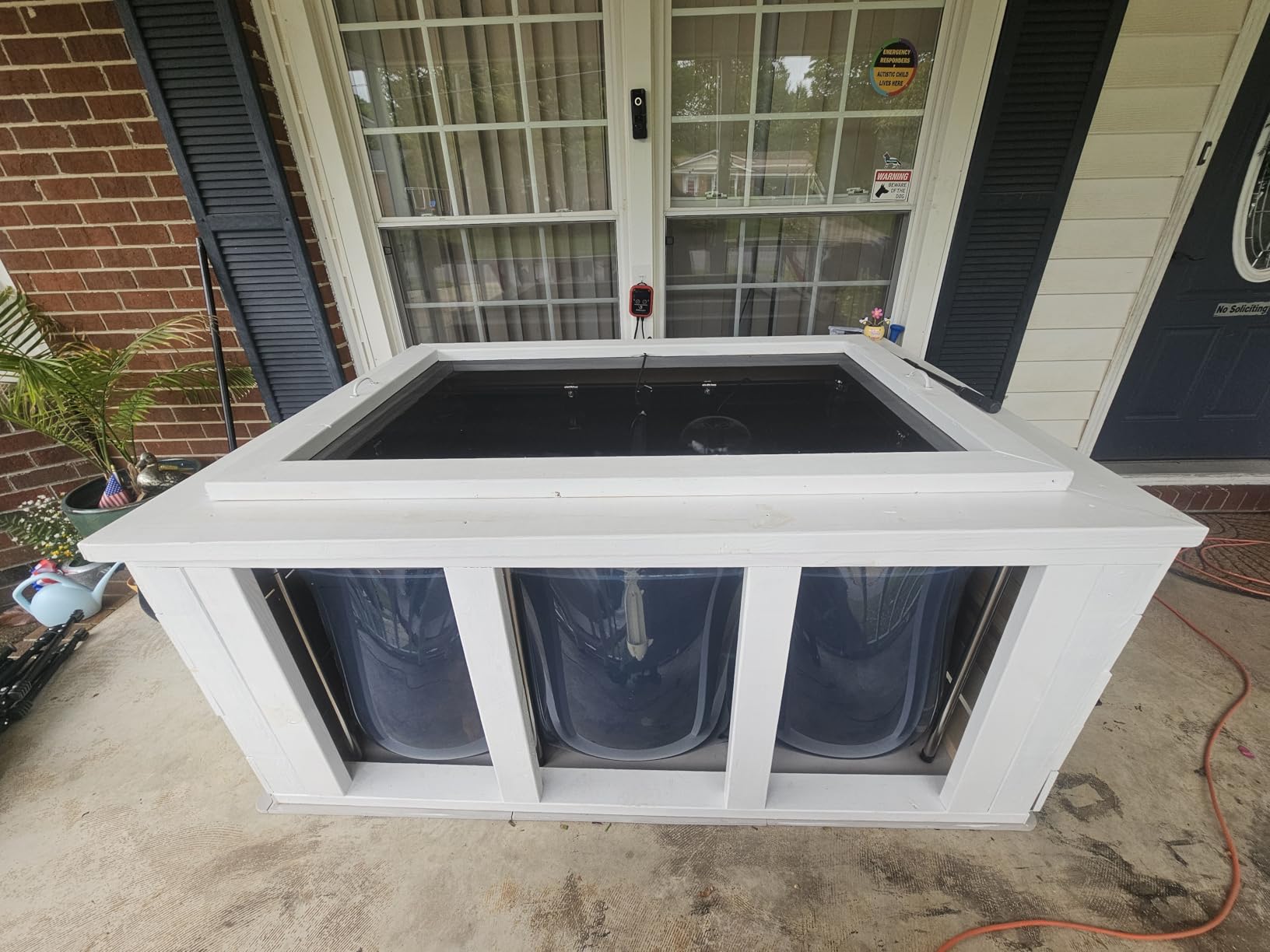 VEVOR KOI Aquarium Tank Above Ground Fish Pond, 127 Gallon Foldable Canvas Fish Pool Pond with Clear Viewing Panel, Outdoor/Indoor No Dig Turtle Goldfish Pond with 304SS Frame and Drain Valve customer photo 1