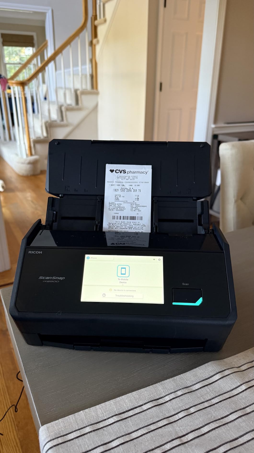 ScanSnap iX2500 Wireless or USB High-Speed Document Scanner, Black customer photo 1