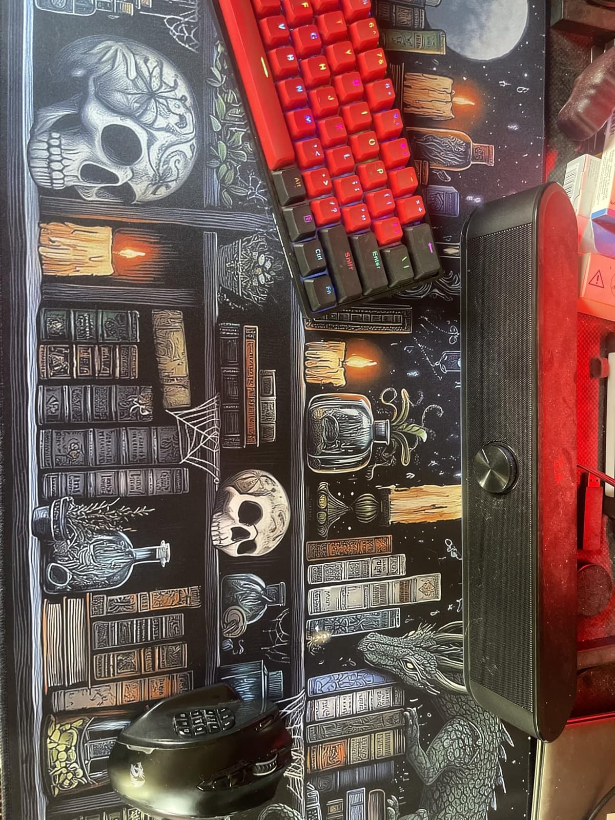 Mystical Gothic Library Large Gaming Mouse Pad Desk Mat 31.5x15.7 customer photo 1