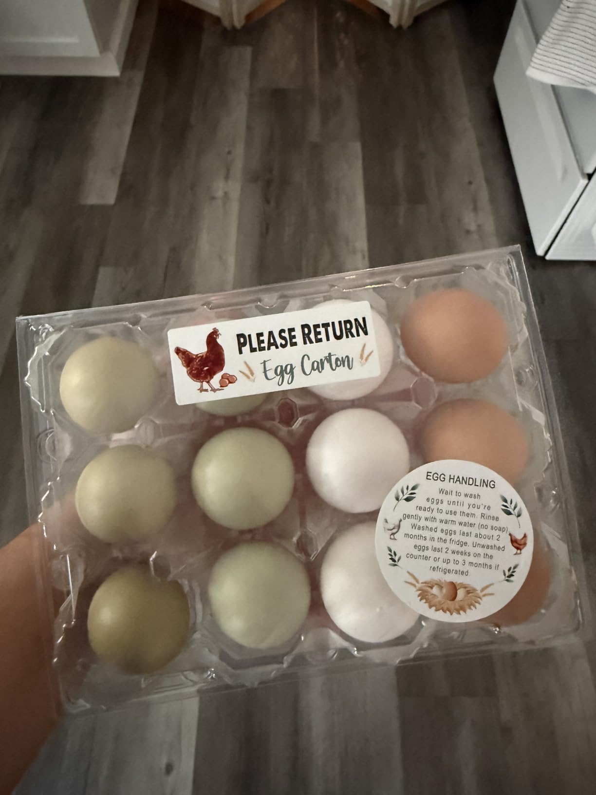 100 Pack Clear Plastic Egg Cartons, Reusable Stackable Egg Containers for Farm, Market & Fridge Storage, 3×4 Grid customer photo 2