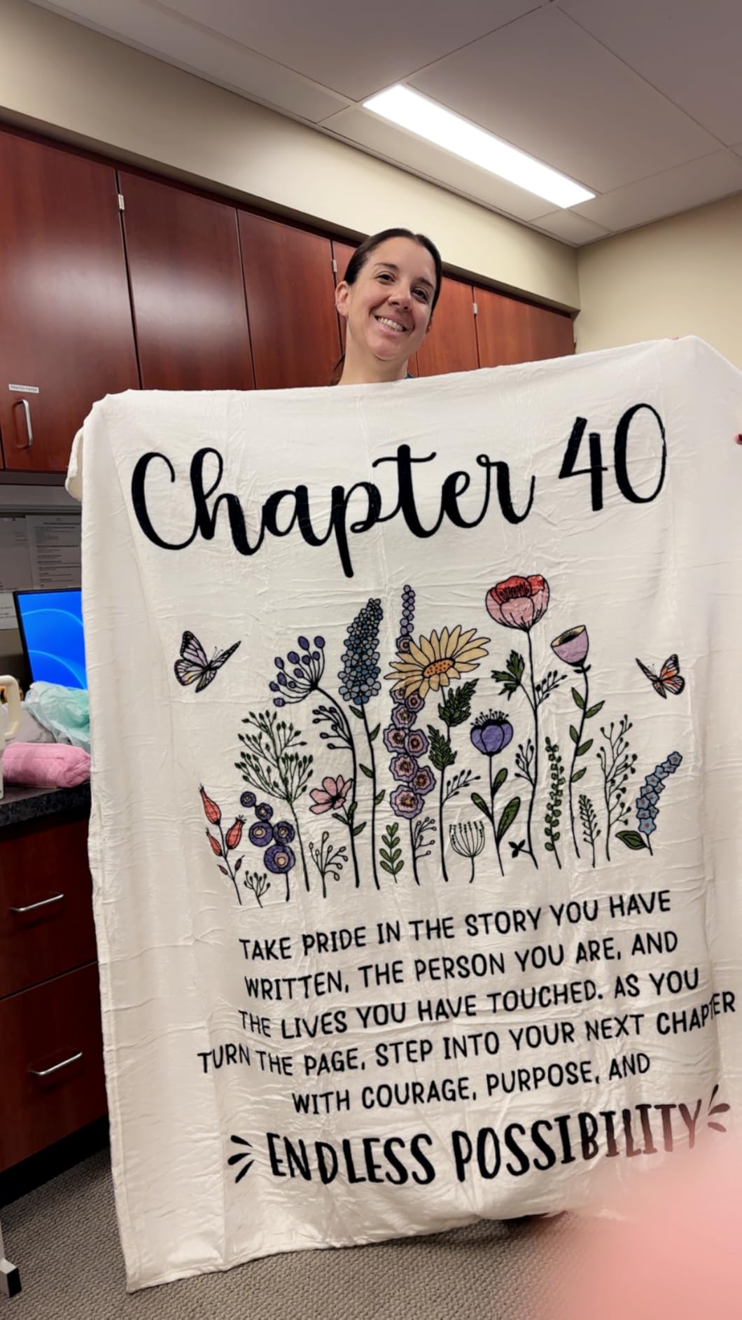 Afterprints 50th Birthday Gift for Her, Chapter 50 Birthday Blanket customer photo 1