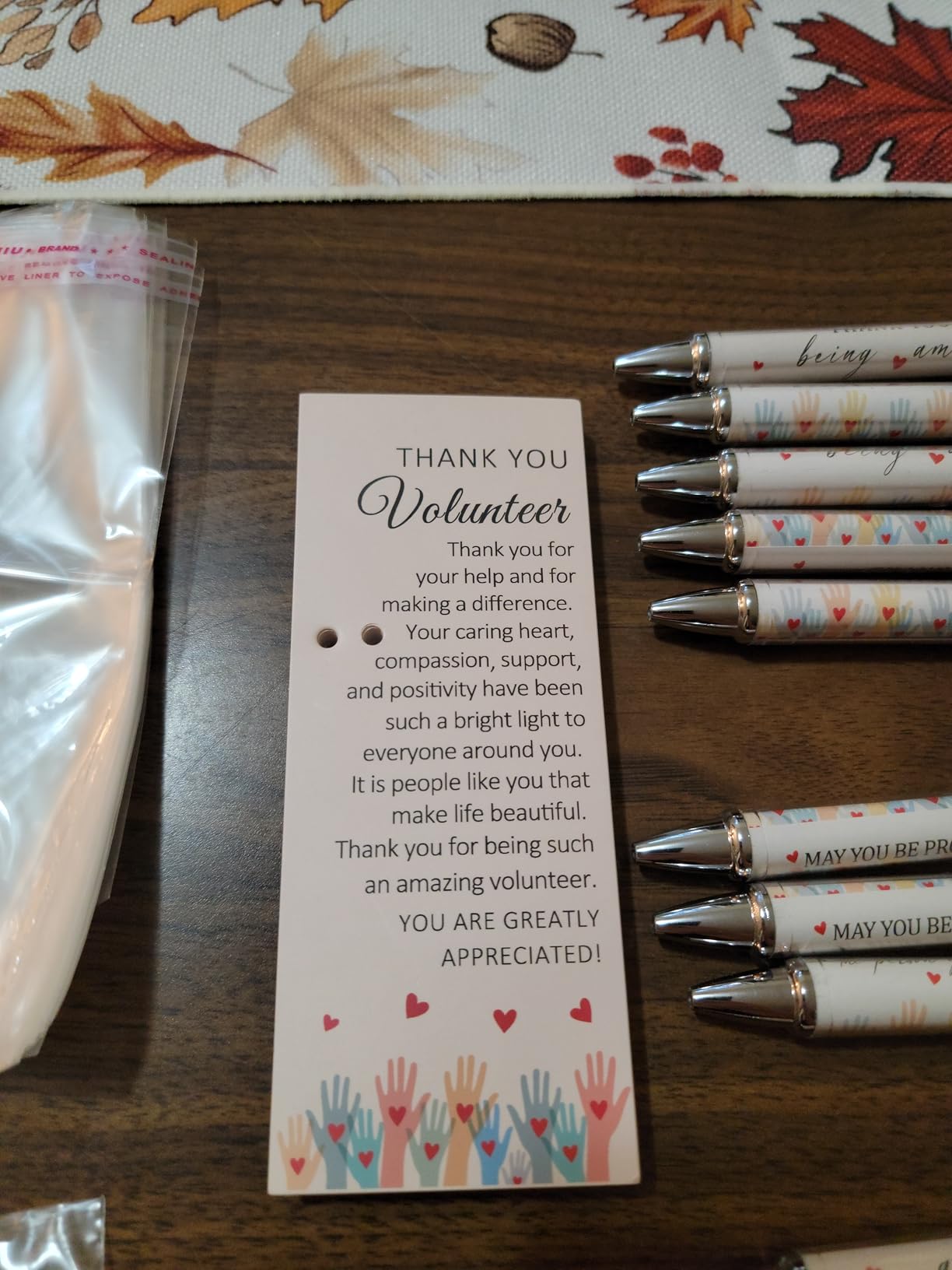 30 Sets Thank You Gift for Volunteer Appreciation Gifts Inspirational Pens | Keychains Thank You Cards and OPP Bags Volunteer Gifts Bulk for Social Worker Coworker Teacher Charity Ministry customer photo 1