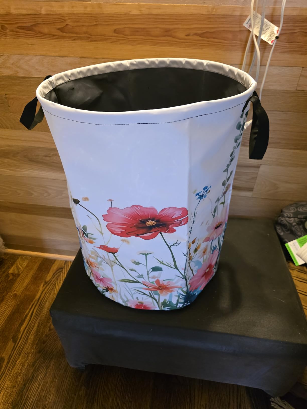 Watercolor Fox Hare Owl Squirrel Laundry Basket, Forest Animals Plants Laundry Hamper Collapsible Oxford Cloth with Handle Clothes Storage Bin for Bathroom Laundry Room Bedroom 15.7 X 20 Inch customer photo 1