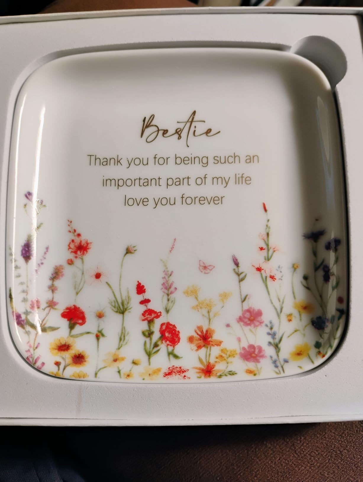 Crisky Jewelry Ring Dish for Aunt Birthday Gifts, Thinking of You Gift for Aunt from Niece, Best Antie Gift Ideas from Nephew Thanksgiving Day Christmas Valentines (Love You Forever) Trinket Tray customer photo 1