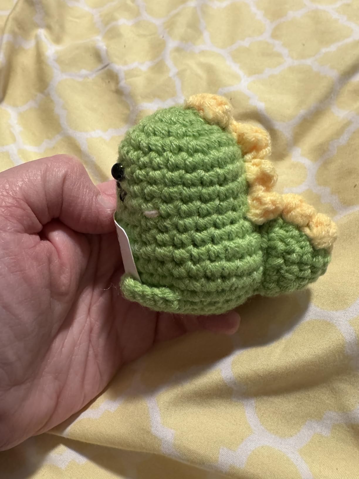Birthday Gift for Friend Women Dinosaurs Emotional Support Crochet Dino with Motivational Keychain - Positive Crochet Animals & Emotional Support - Cute Crochet Animals, Mini Dinosaur Figures customer photo 2