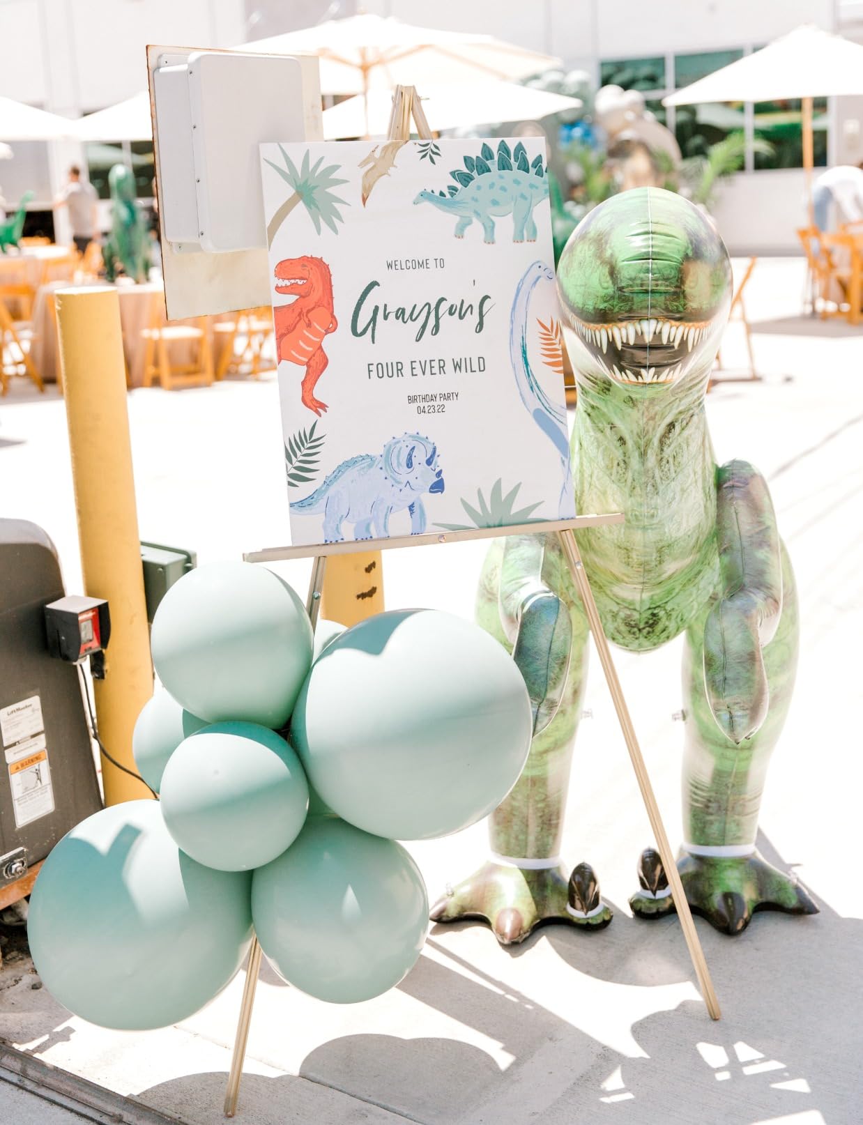 YONGJULE Big Carnotaurus 28 inch, Dinosaur Toys for Kids 3-5, Large Inflatable Dinosaur Toys for Kids Toddler Party Favors, Birthday Gifts for Boys Girls customer photo 2