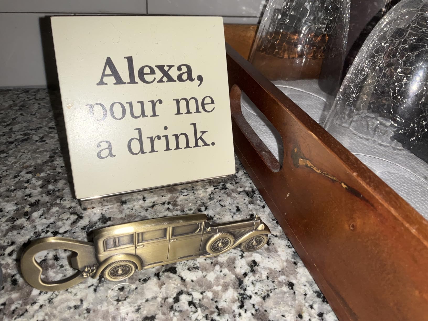 LKKCHER Car Bottle Opener, Classic Car Gifts for Men Him, Birthday Fathers Day Christmas Gifts for Men Dad Grandpa, Vintage Beer Accessories, Bronze with Gift Bag customer photo 1