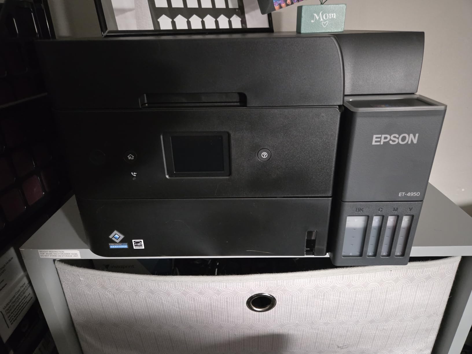 Epson EcoTank ET-4950 Wireless Duplex All-in-One Cartridge-Free Supertank Color Inkjet Printer, Fax, Black customer photo 2
