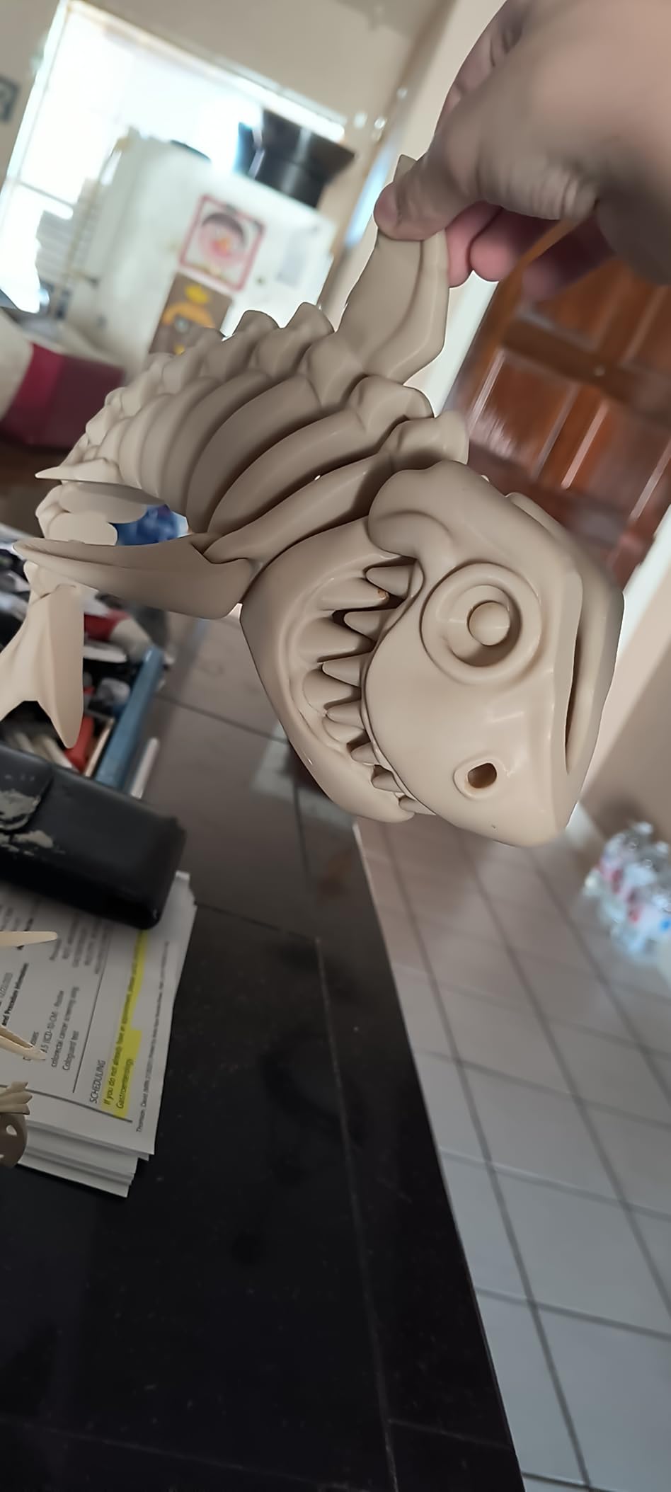 PowerTRC 3D Printed Skeleton Sabertooth Tiger – Prehistoric Collectible Articulating Mammals 3D Figurine Desk Decoration for Teens and Adults (Bone White) customer photo 1