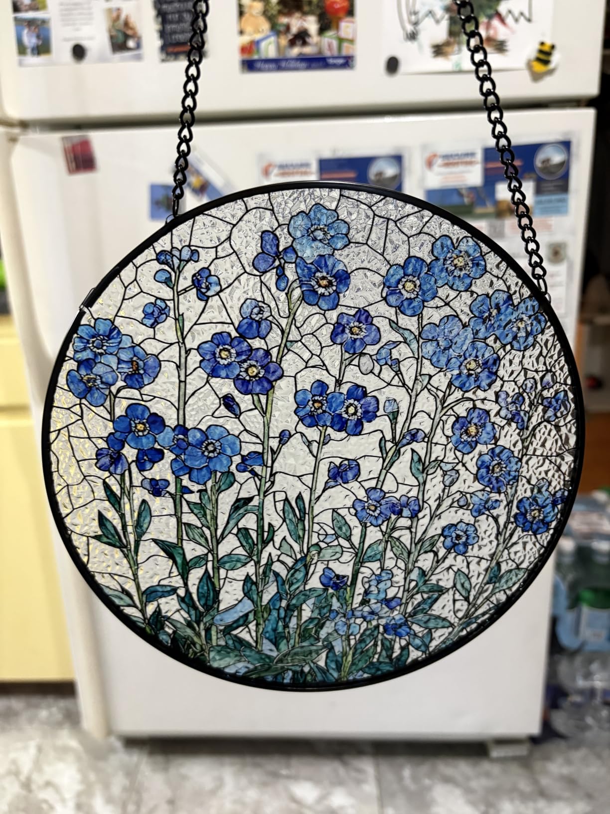 8 Inch Mushroom Suncatcher, Stained Glass Mushrooms Home Decor, Stained Glass Window Hanging, Plant Lover Gifts for Women, Birthday Gifts for Her Mom Grandma customer photo 1