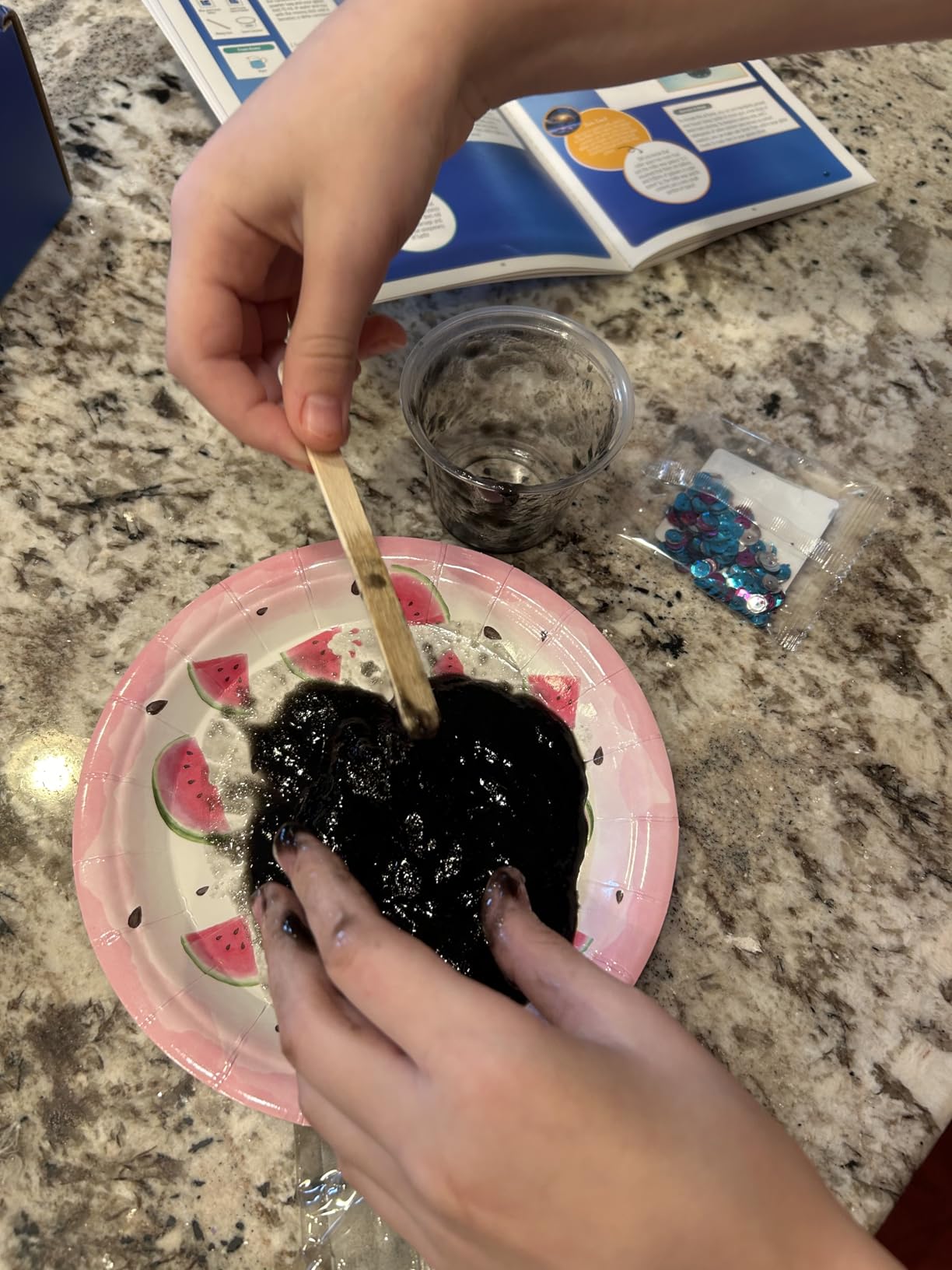 Discovery Galactic Space Science Kit - 61 Experiment STEM Lab for Kids | Astronomy & Chemistry Activity Set | Includes DIY Telescope, Crystals, Slime, Moon Rocks customer photo 2