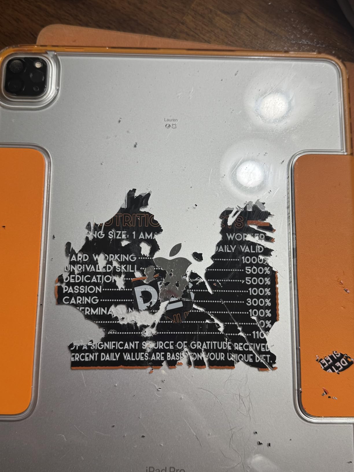 Prosthetist Vinyl Decal Sticker - Nutritional Facts Quote for Laptops, Water Bottles, Cars customer photo 1
