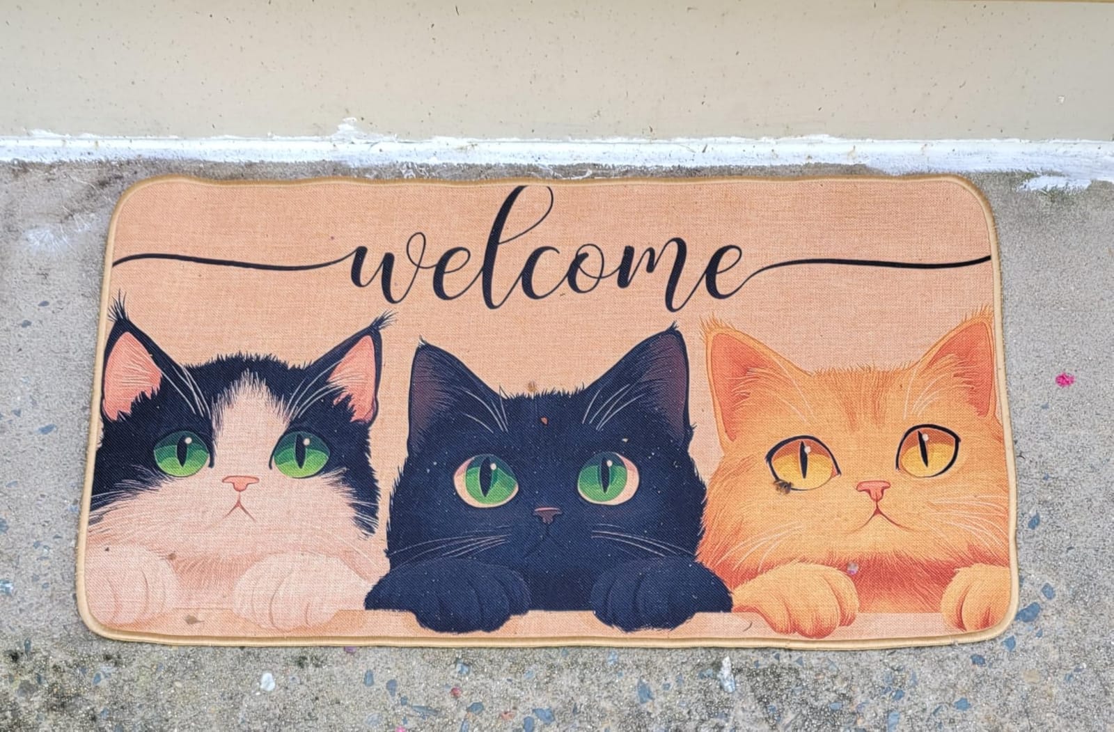 Forest Wolf Doormat Outdoor Entrance,Red Moon Night Front Door Mat Decorative Indoor Outdoor Non-Slip Entryway Rug for Home Entrance Outside Entry Floor Patio 17x29 Inch customer photo 2