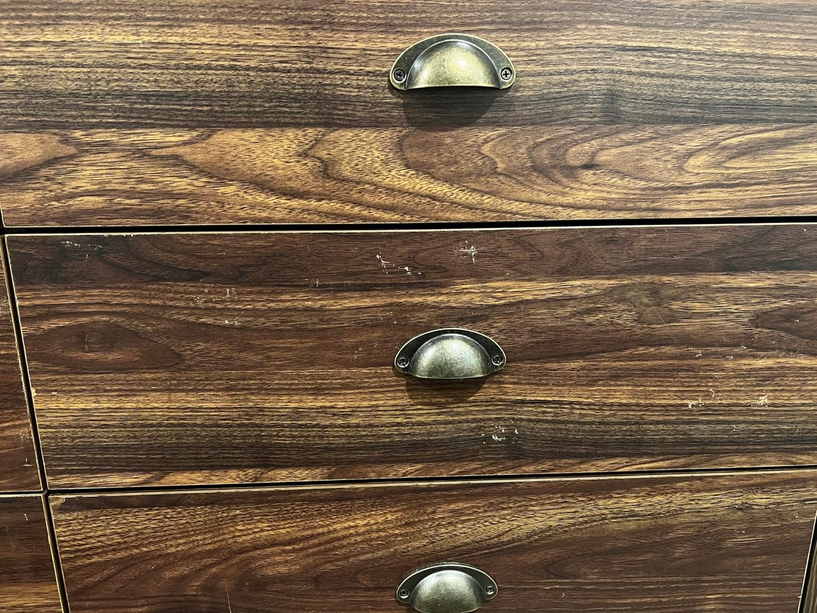 Walnut 6 Drawer Dresser for Bedroom, 47