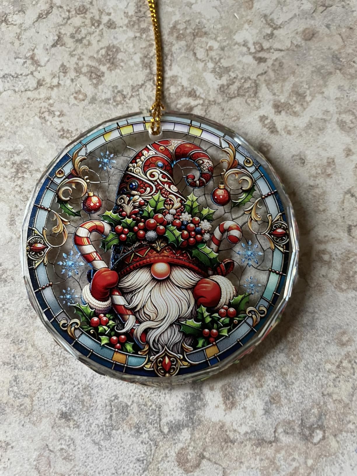 Tiger Stained Glass Ornament, Animal Ornaments for Christmas Tree, Gift Exchange Idea customer photo 2