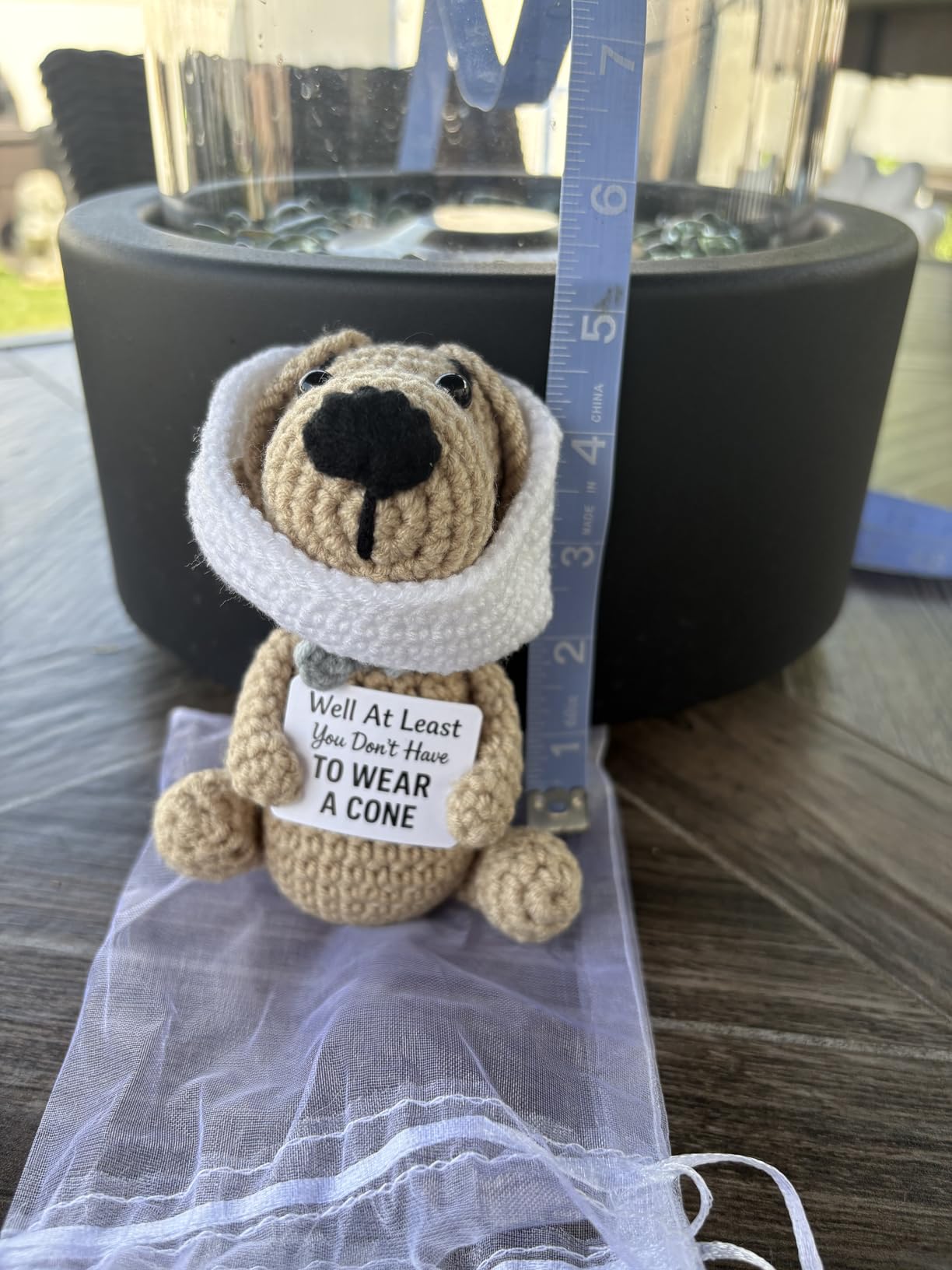 Well At Least You Don't Have to Wear a Cone - Funny and Thoughtful Crochet Dog Gift - 4.5