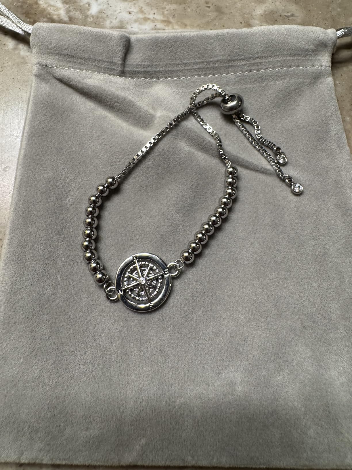 Shonyin Compass Bracelet for Women, Travel & Retirement Good Luck Gift | Sentimental Compass Bracelet with Blessing Card, Meaningful Gift for Safe Travel, Retirement, Good Luck, and New Beginnings customer photo 2