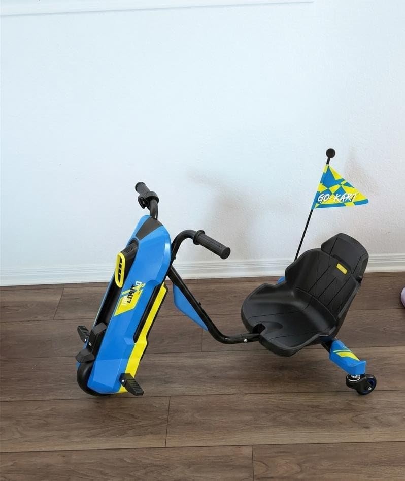 12V Electric Go Kart for Kids Age 6-12, 360° Spin Drift Cart, Blue customer photo 2