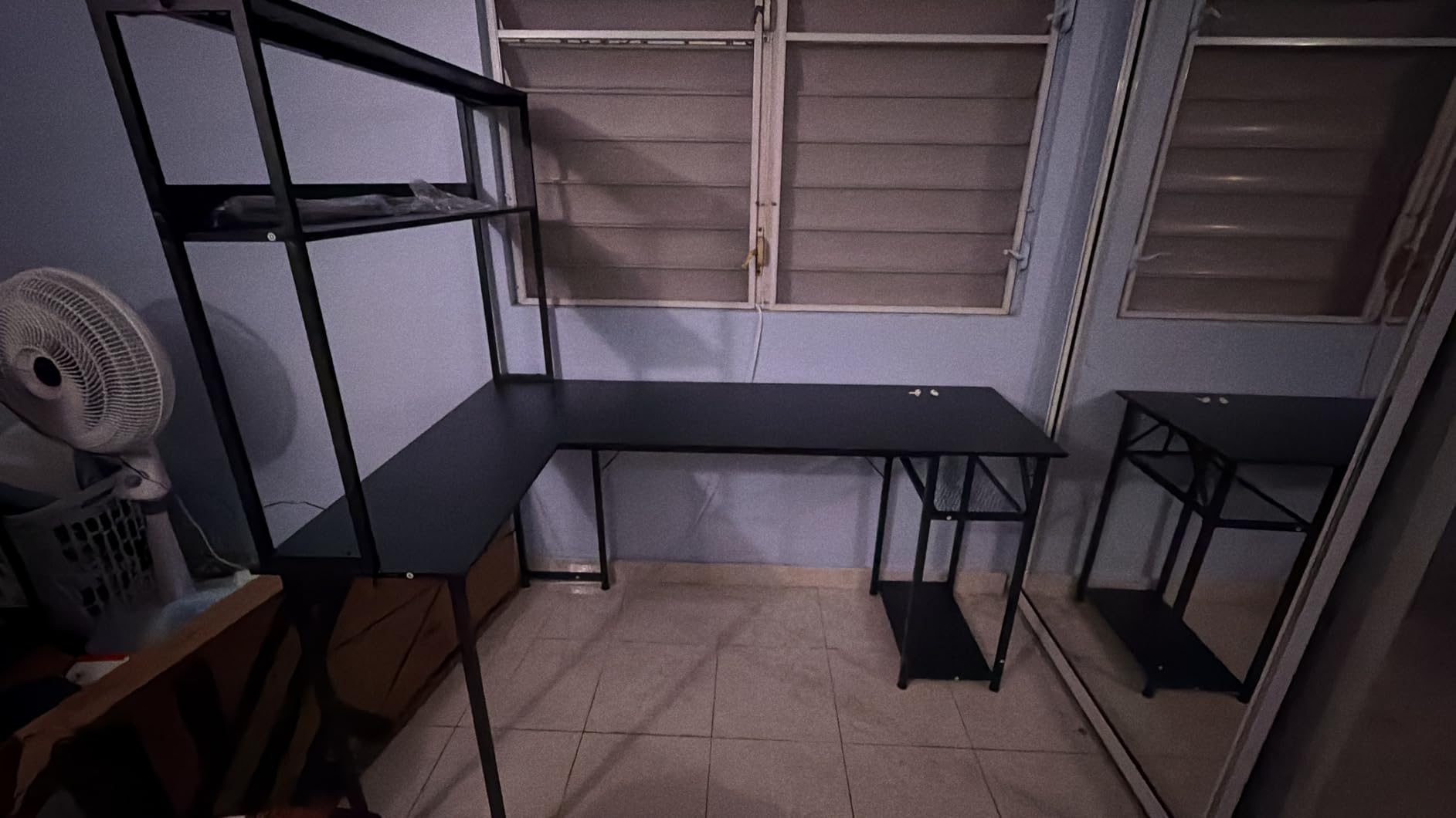 ODK 53 Inch L Shaped Gaming Desk with Hutch & Headphone Hook customer photo 2