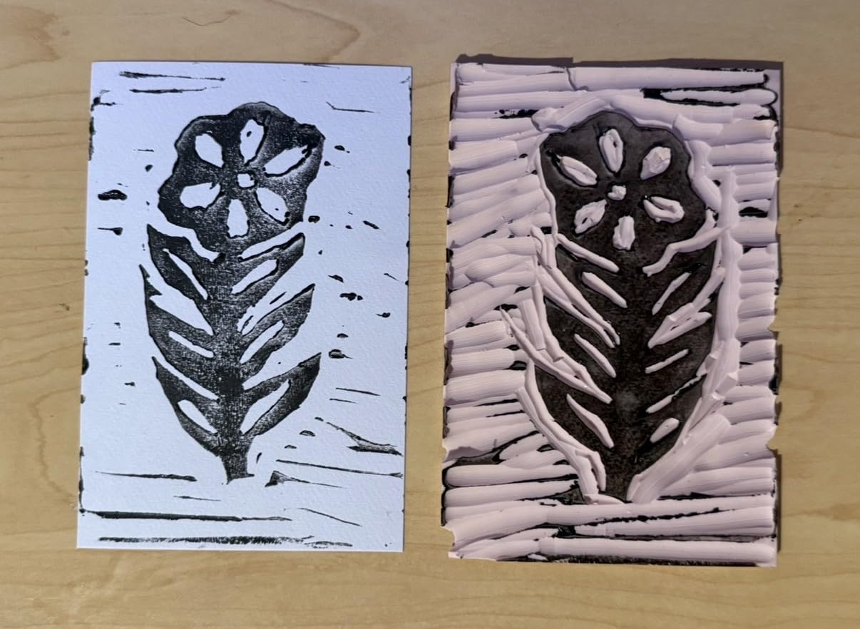 Bobblebro Linocut Kit for Printmaking, Stamp Making Kit with Carving Tools | Linoleum Blocks for Arts and Crafts for Adults, Back to School Gifts, DIY Hobby Kit Birthday Gift for Women Men Boys Girls customer photo 1