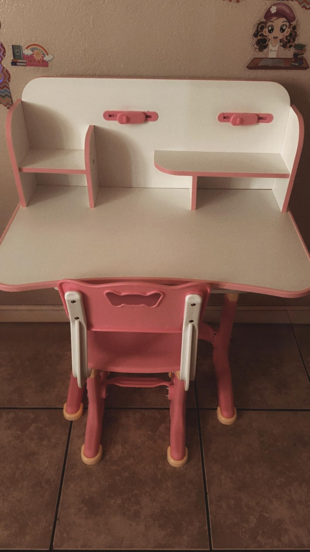 Kids Desk and Chair Set, Height Adjustable Kids Desk customer photo 2