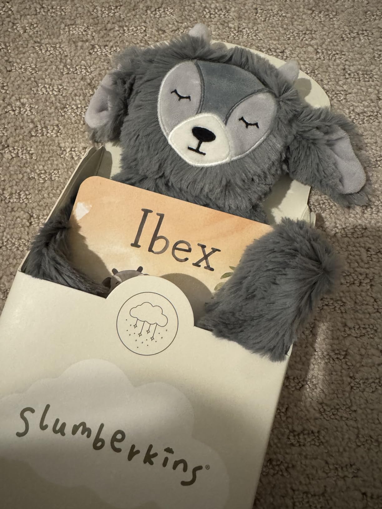 Slumberkins Ibex Snuggler & Affirmation Card Bundle, Ages 0+ | Includes Ibex Snuggler plush and affirmation card to encourage emotional courage, resilience, empathy and confidence customer photo 2