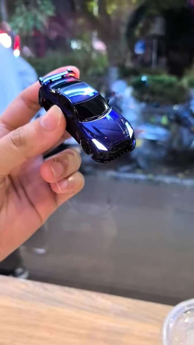 1/64 Scale RC Drift Car - 2.4GHz Half-Scale Remote Control 4WD High-Speed Mini Remote Control Car with Racing Lights (White) customer photo 1