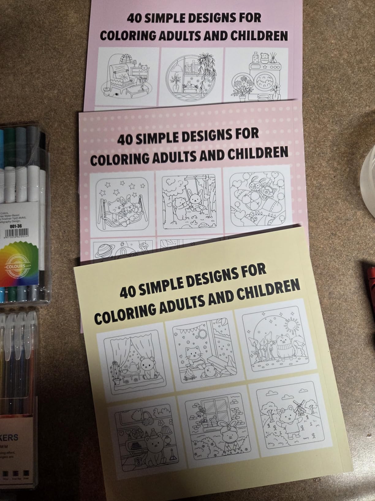 Coloring Books Set for Teens & Adults, 3 Pack Cute Simple Coloring Book customer photo 1
