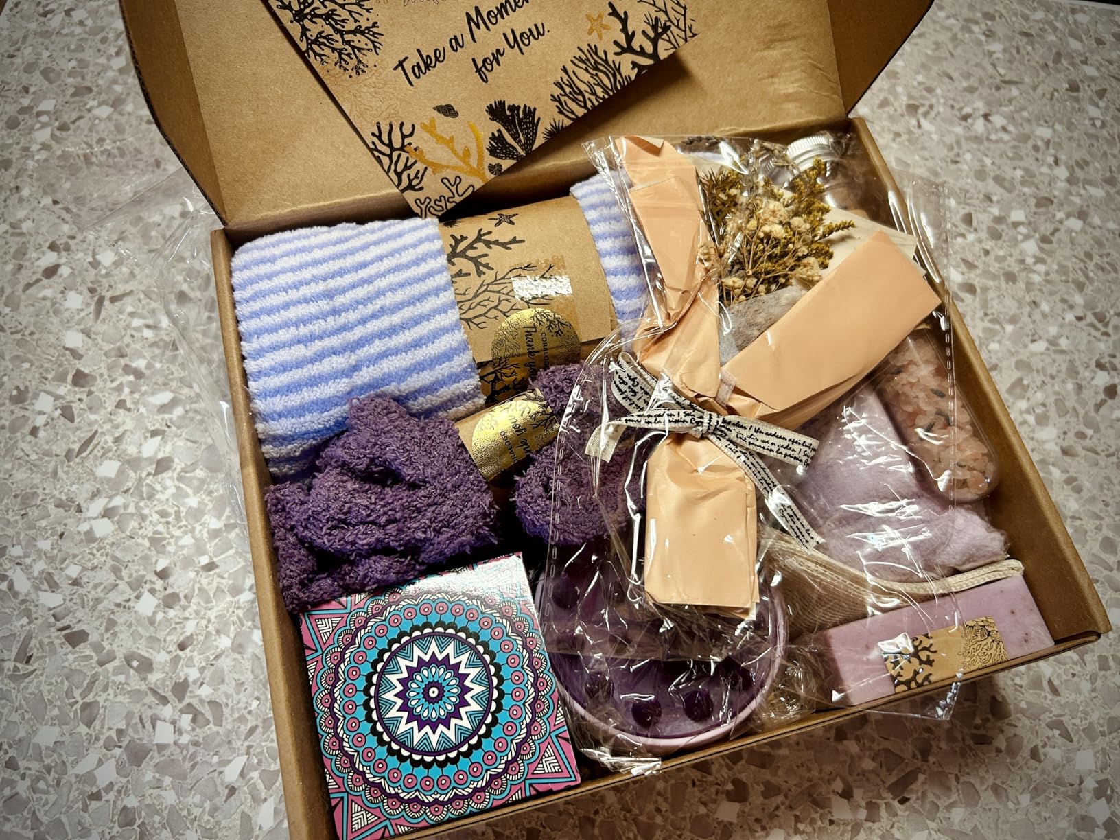 11pcs Natural Pampering Spa Gift Baskets for Women, Lavender customer photo 1
