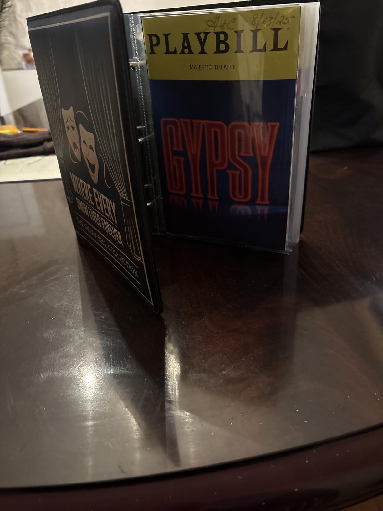 Broadway Playbill Binder with Sleeves, Showbill Organizer Gifts for Theater | Holds 25 Play Bills in Protective Sheets. Playbill Album Holder for Musical Show Lovers, Display and Storage for Programs customer photo 1
