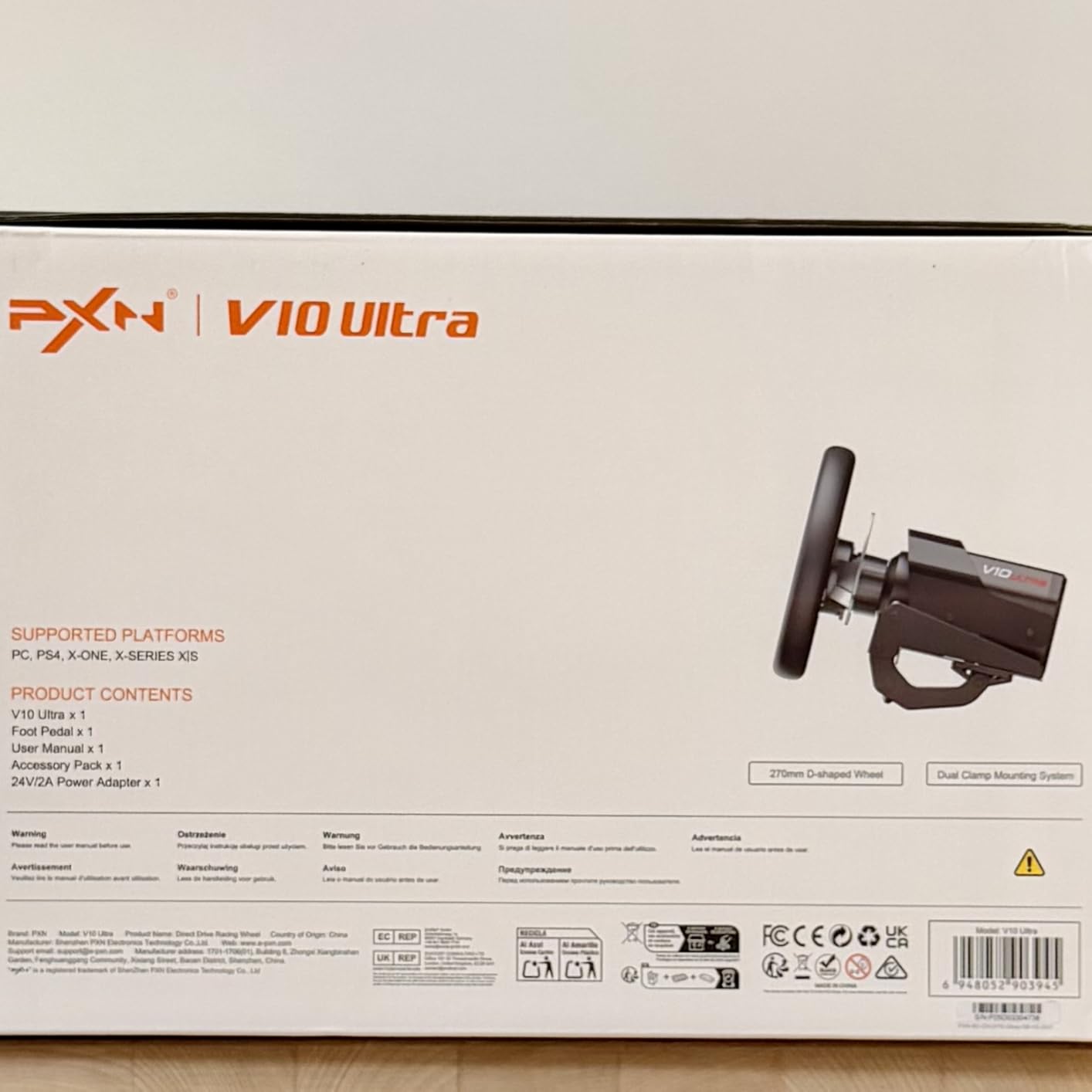 PXN V10 Ultra Direct Drive Racing Wheel & Pedals, 3.2Nm Force Feedback customer photo 1