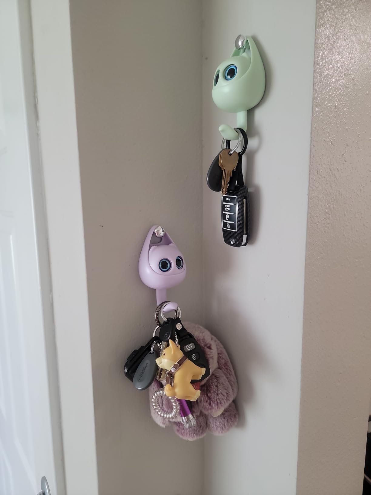 Cute Owl Wink Adhesive Wall Hooks, 2 Pack customer photo 1