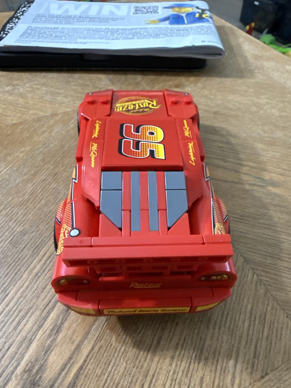 LEGO Speed Champions Lightning McQueen Toy - Disney Pixar Cars Building Blocks for Kids, Boys & Girls, Ages 9+ - Pretend Play Race Car & Bedroom Shelf Display - 77255 customer photo 2