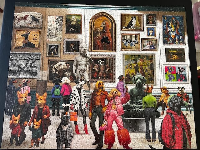 Springbok Paws & Portraits 1000 Piece Jigsaw Puzzle for Adults | Dog puzzle with Unique Cut Pieces, Made in USA, Eco-Friendly Materials, Poster Included for dog lovers and art enthusiasts customer photo 2