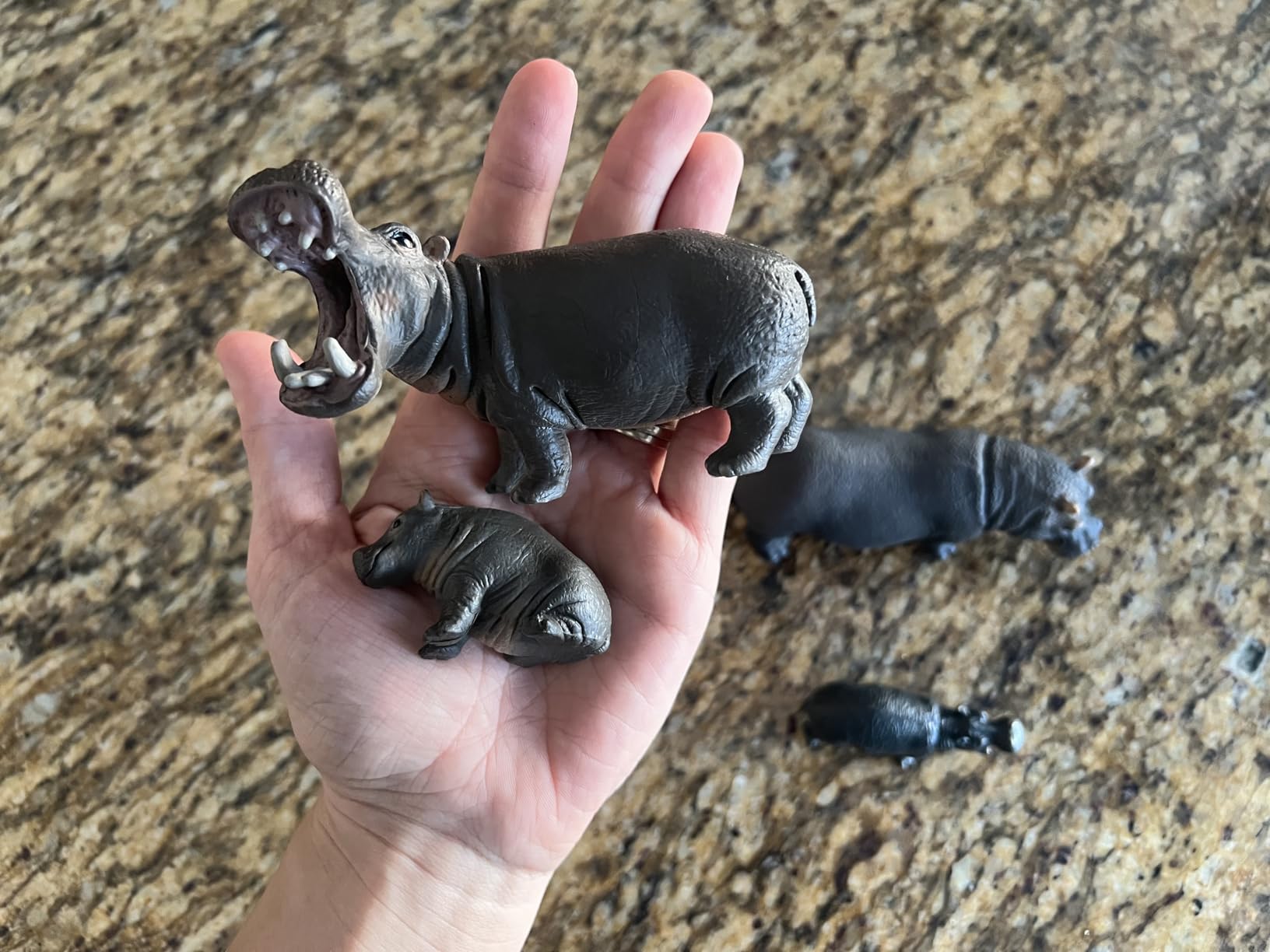4PCS Alligator Crocodile Solid Figurines Toy Set with Movable Jaw customer photo 1