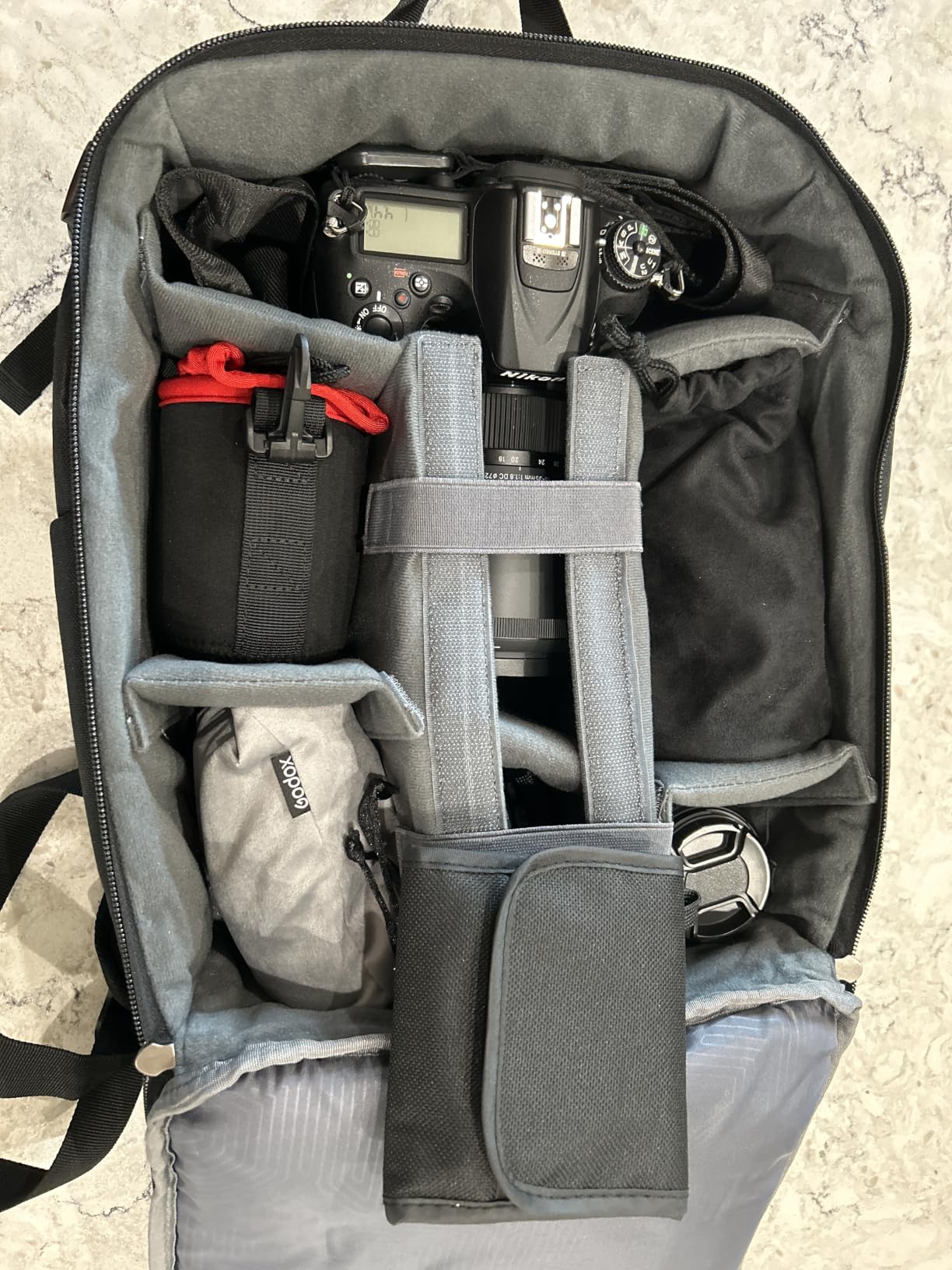 K&F CONCEPT Camera Backpack, Lightweight Camera Bag with Tripod Holder | Professional Bag for DSLR/SLR Mirrorless, with 14in Laptop Compartment & Rain Cover, Men & Women, for Sony Canon Nikon, B19 customer photo 2