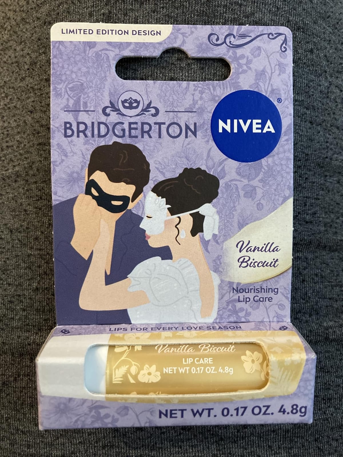 NIVEA Vanilla Biscuit Lip Care, Bridgerton Design Lip Balm, 0.17 OZ customer photo 1