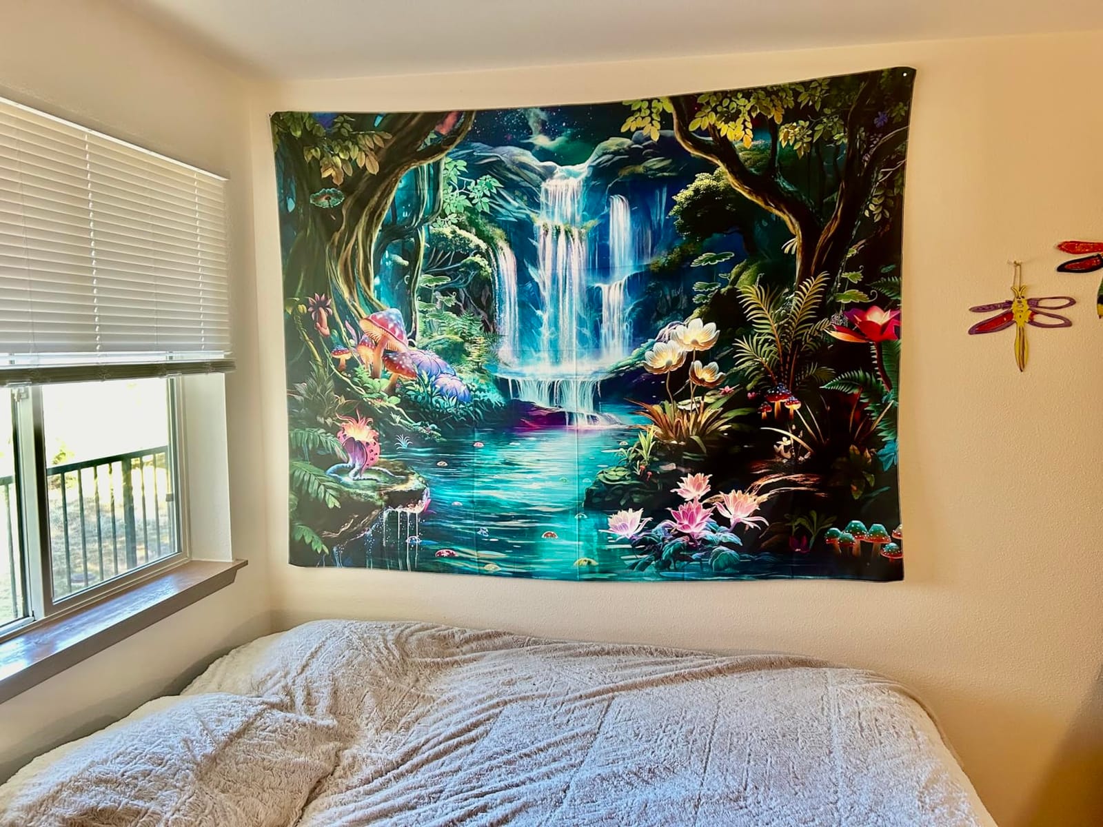 Generleo Galaxy Moon Tapestry Fantasy Forest Tapestries Tree of Life Wall Decor Psychedelic Starry Sky Tapestry Wall Hanging for Bedroom customer photo 1