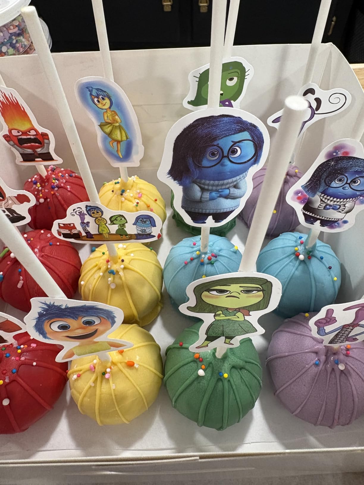 60PCS Inside Out Sticker Set, Waterproof Vinyl Decals, Anime Character Collection for Laptop, Water Bottle Gifts Birthday Decorations (Purple) customer photo 1