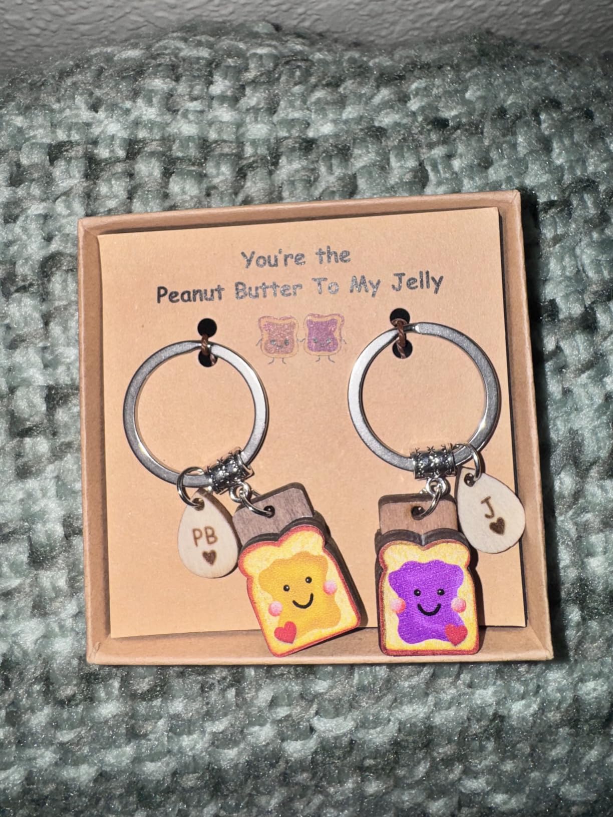 PEALICIOUS Toast Keychain for Girls New Beginnings Congratulations Gifts | Next Chapter, New Home, Engagement, New Job, PB&J, 18 21 Birth, Loaf You, Thank You, Graduation Gifts, Couple, Friend, Retired customer photo 1