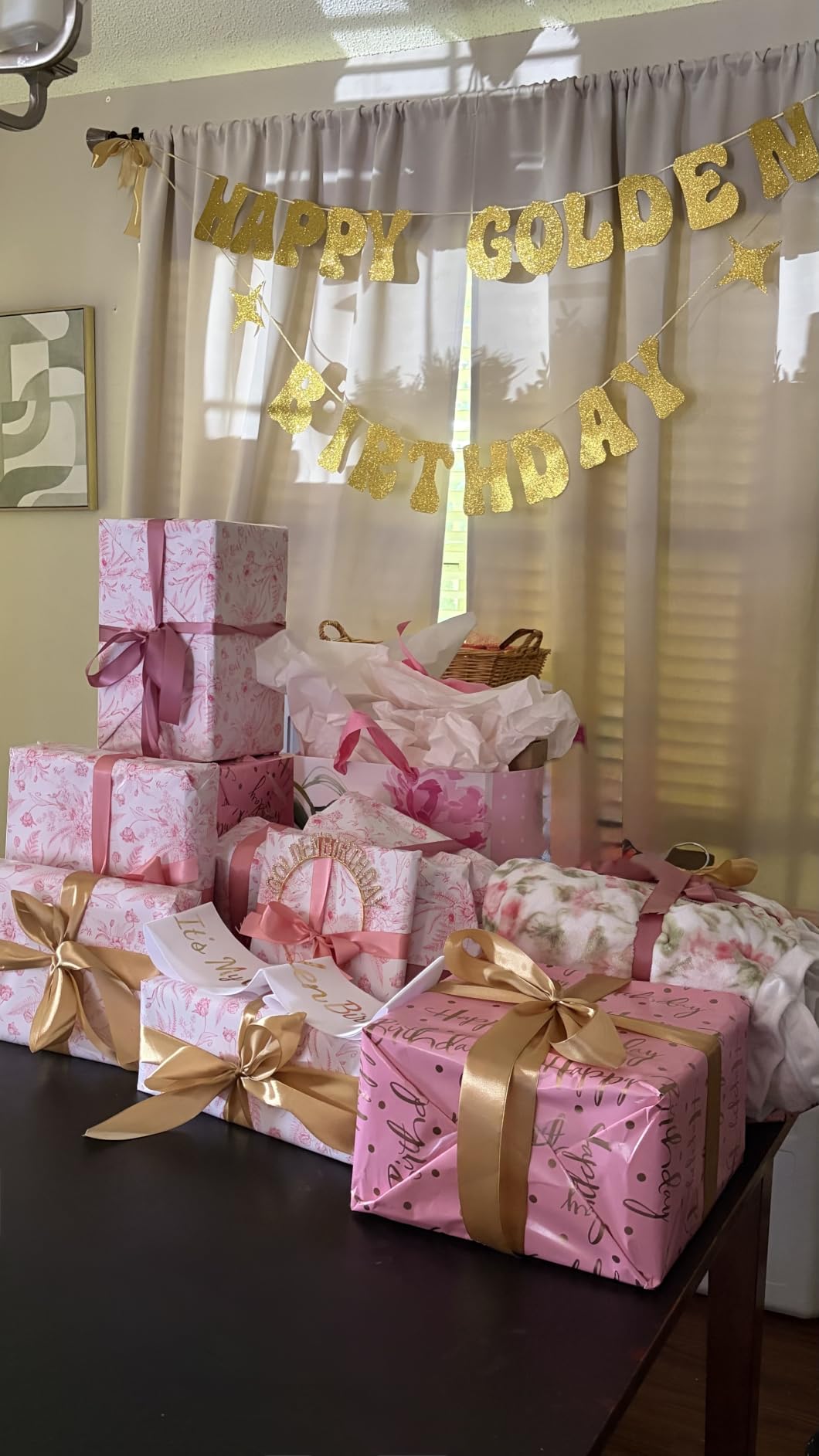 30 Yards 1 1/2 in Polyester Champagne Gold Ribbon for Gift Wrapping Decor customer photo 2