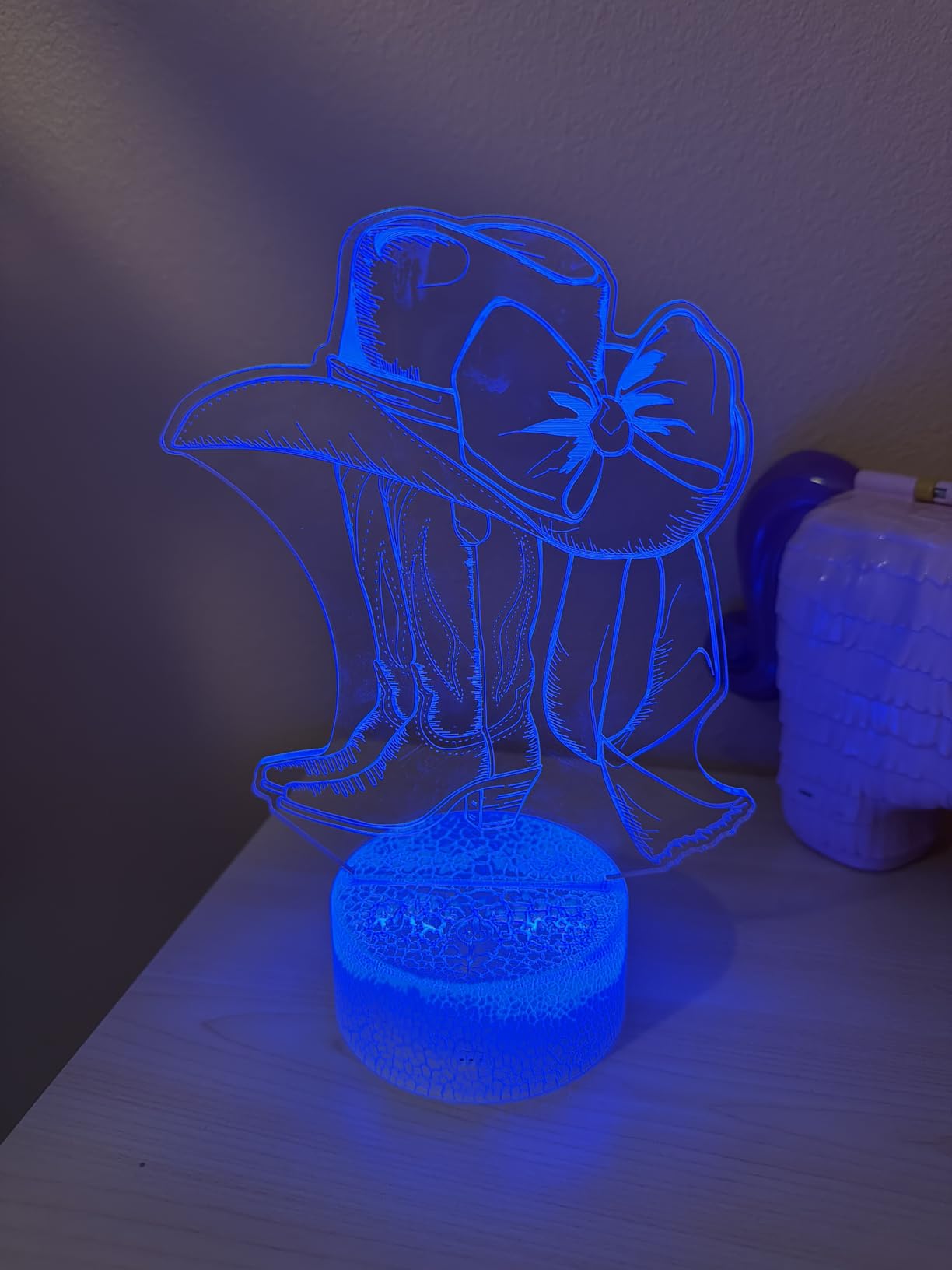 Cricket Gifts, Cricket Sport 3D Illusion Night Light with Remote Control, 16 RGB Colors, 4 Flashing Modes and Timer, Cricket Ball Stuff, Supplies and Accessories for Holiday Birthday Christmas customer photo 1