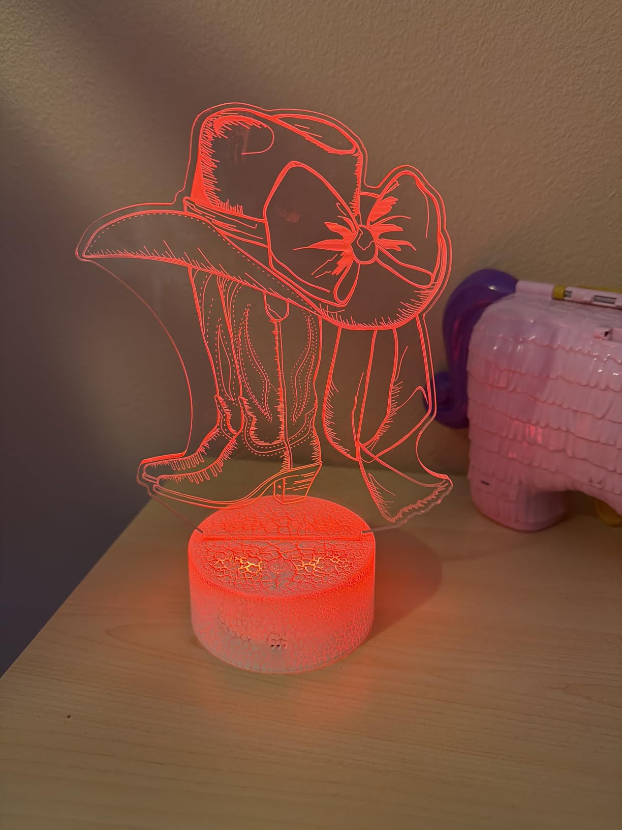 Cricket Gifts, Cricket Sport 3D Illusion Night Light with Remote Control, 16 RGB Colors, 4 Flashing Modes and Timer, Cricket Ball Stuff, Supplies and Accessories for Holiday Birthday Christmas customer photo 2