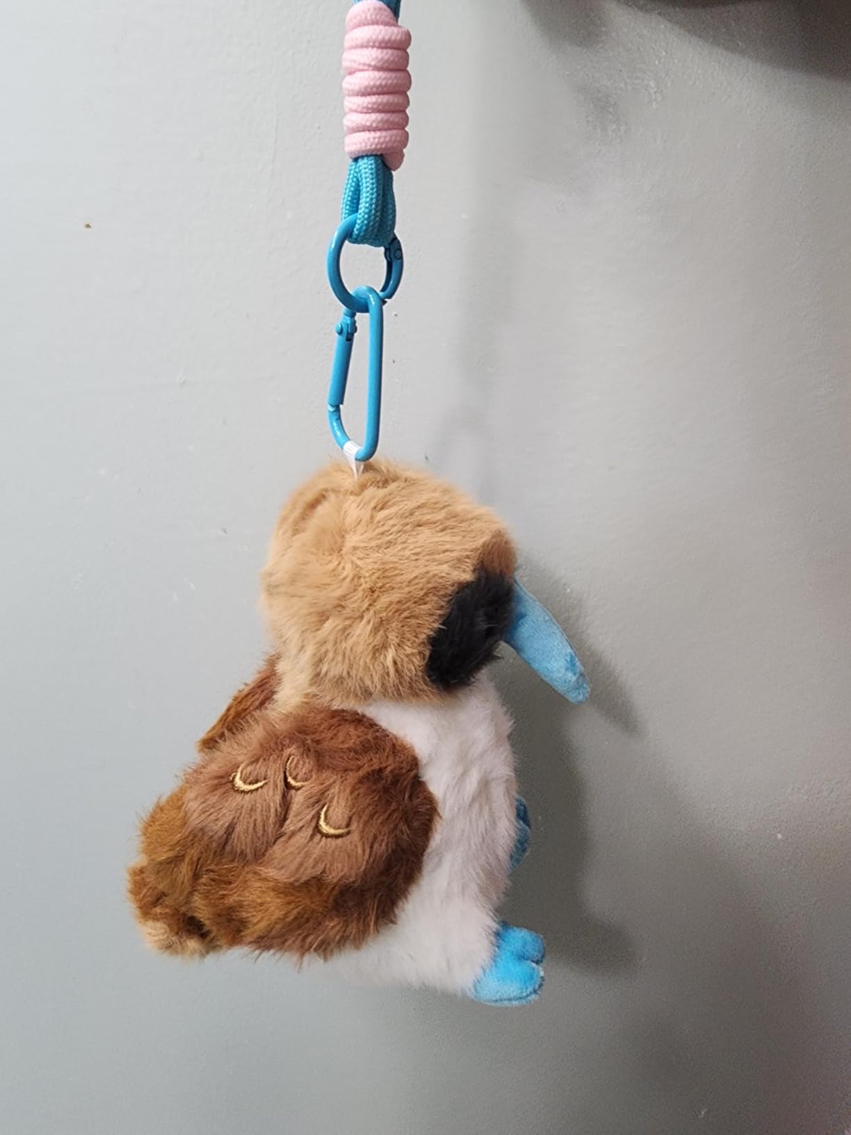 Tiny Heart Bird Keychain Plush Toy Bag Pendant Funny Detachable Lanyard Shake to Make a Sound Super Soft Cute Cuddly Birthday Companions Home Decor Gift for Kids Christmas - Blue-Footed Booby customer photo 2