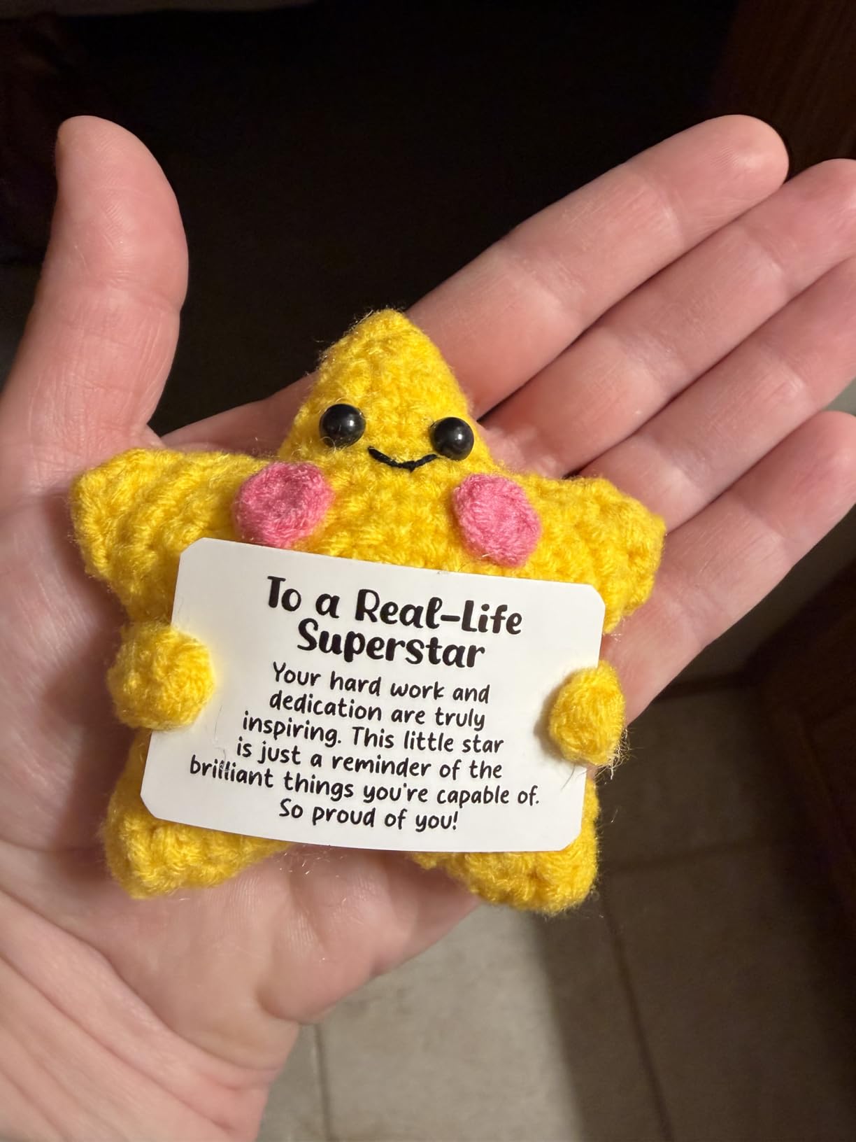 Crochet Star Congratulations Gift Proud of You Achievement Keepsake Graduation Motivational Decor customer photo 1