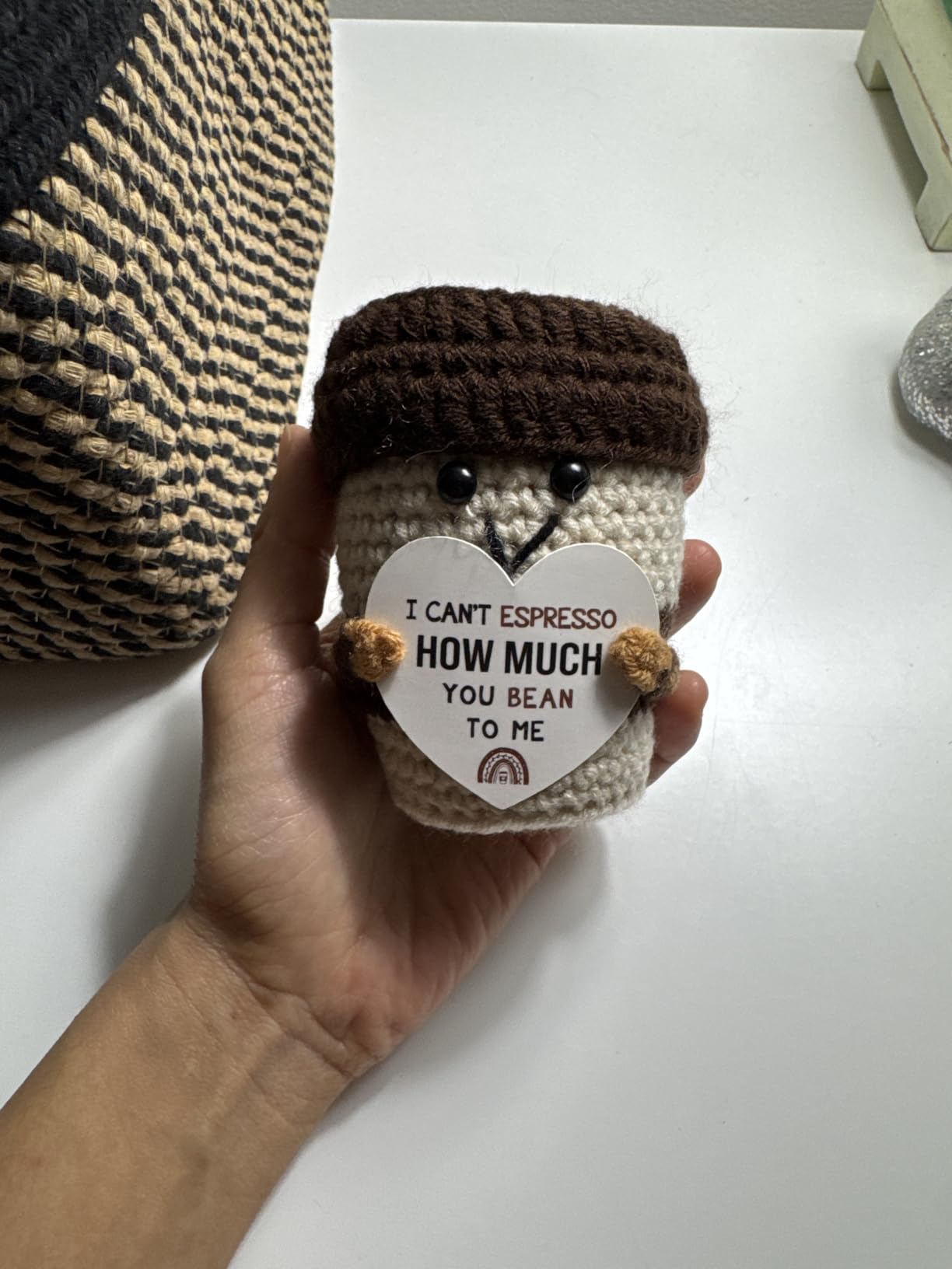 Appreciation Gift for Women Men Coworkers Thank You Gift Crochet Coffee Cup customer photo 1